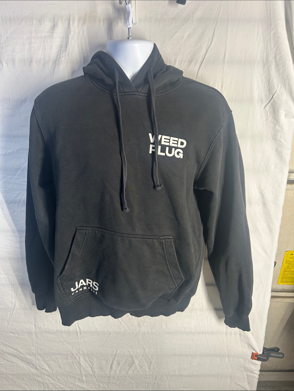 Jars Black Crewneck Hoodie with WEED PLUG Logo